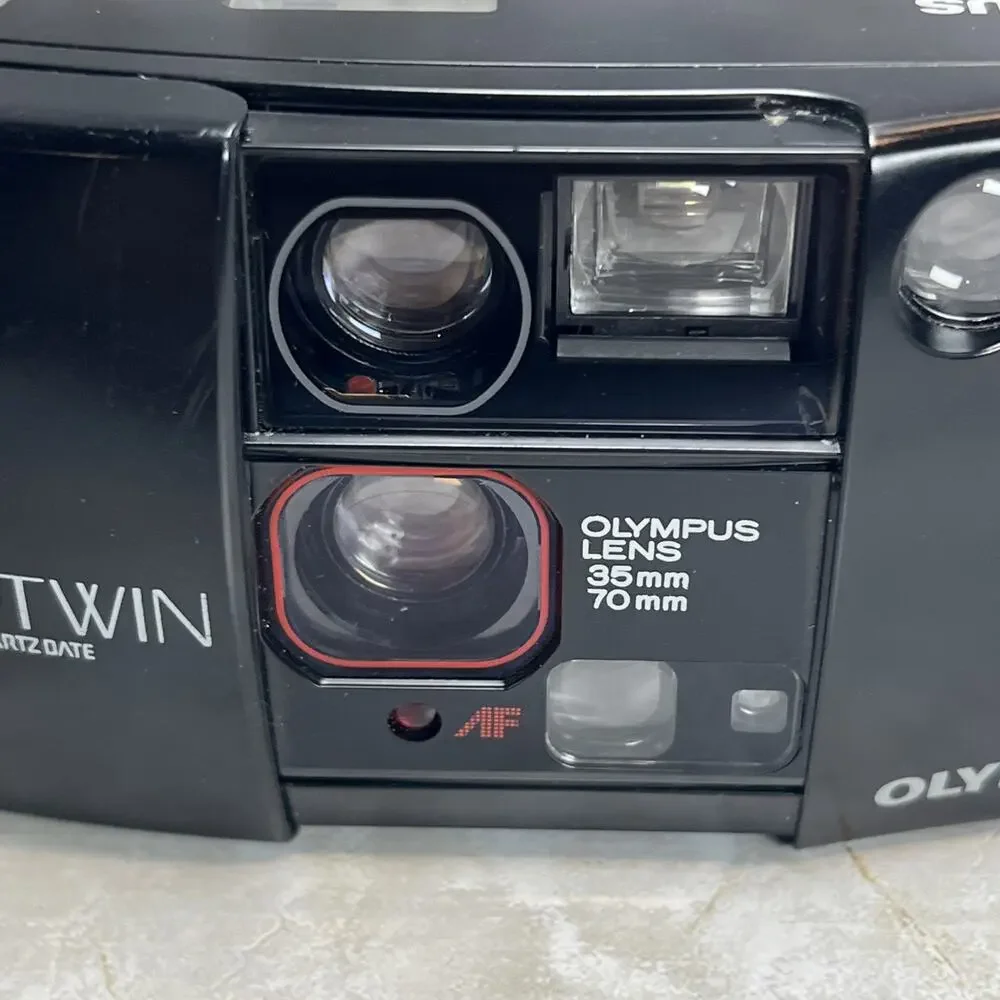 Olympus Infinity Twin Quartz Date AF 35mm 70mm Weatherproof Camera Tested Japan